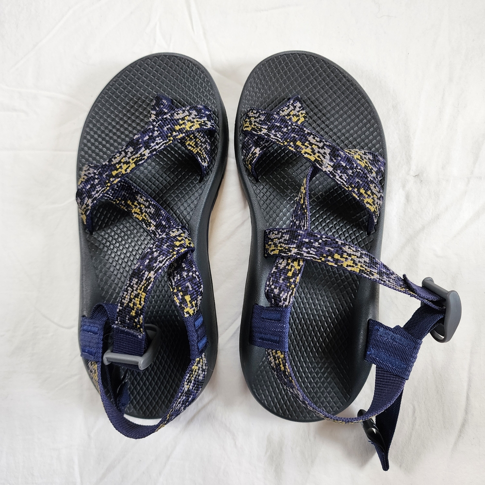 Chaco Z2 Classic Sandal in Navy, Gray and Yellow
